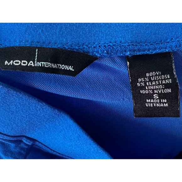 Vintage Victoria's Secret X Moda International Blue Ruched Bodycon Mini Skirt - Picture 15 of 16